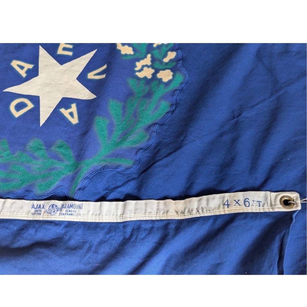 Vintage Nevada State Flag Battle Born 4x6 Cotton Ajax Paramount San Francisco - Picture 8 of 8
